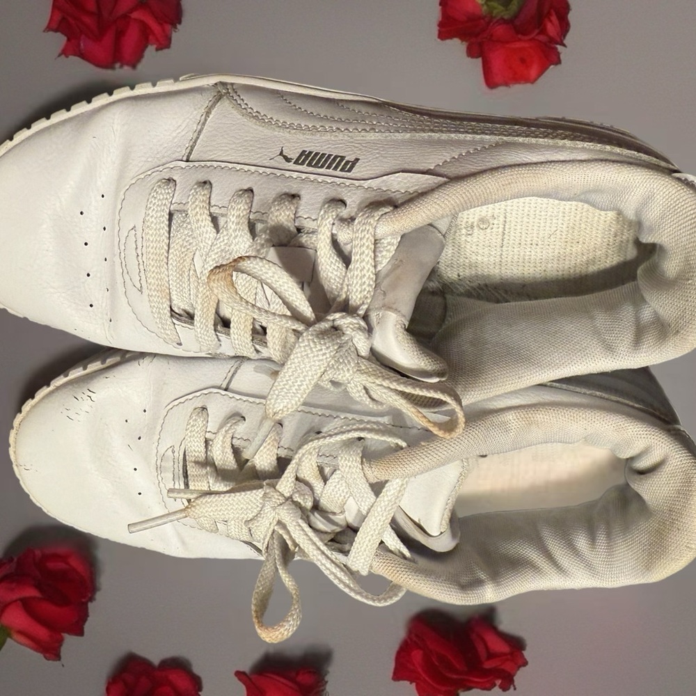 Puma White Women's Low-Top Lace-Up Sneakers